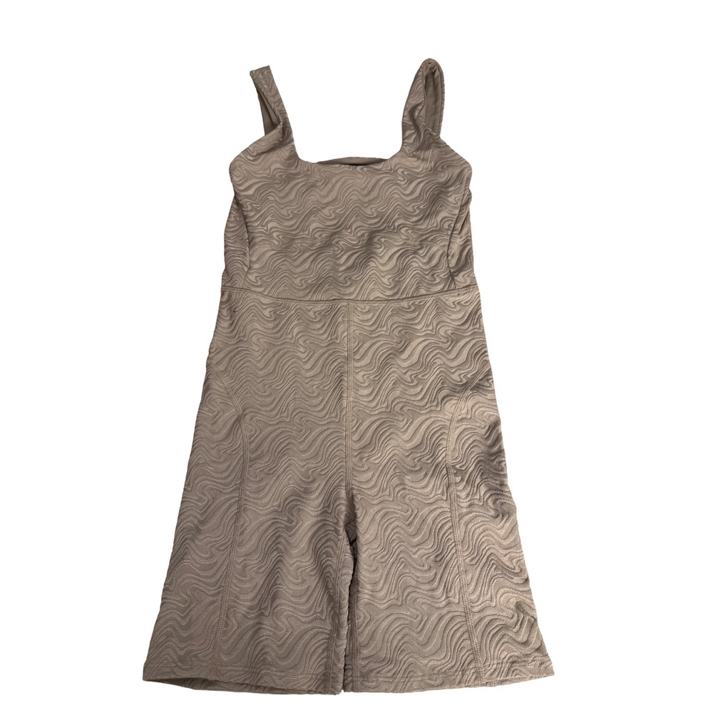 Twenty‎ Montreal Hyper Reality Knit Swirl Romper Tan Size XS NWOT Actiivewear